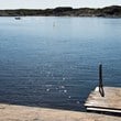 Badstege vid Marstrands badplats